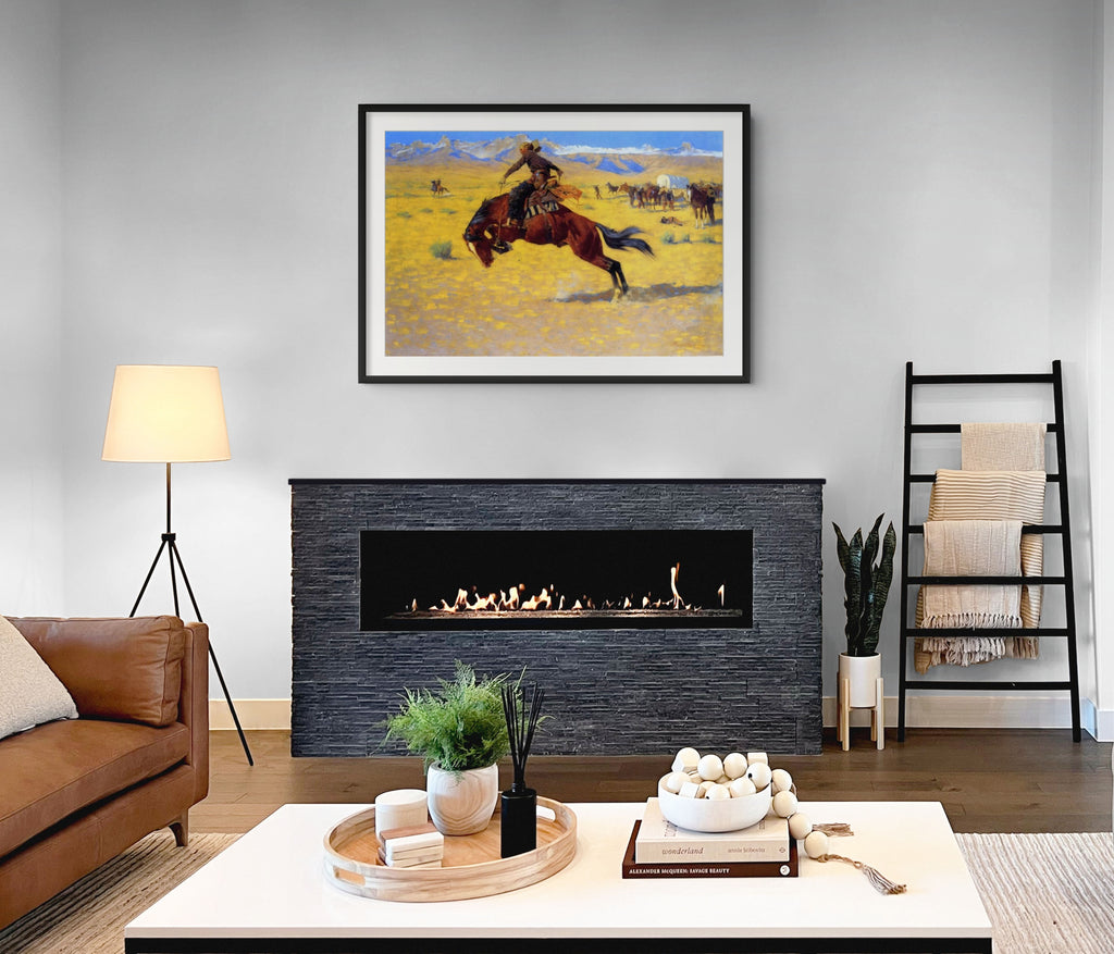 A Cold Morning on the Prairie - Frederic Remington - Premium Canvas 430g (gallery quality)