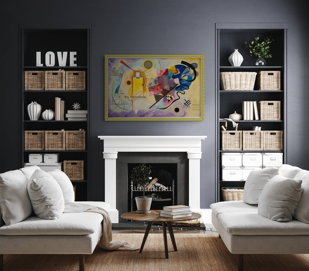 Jaune, rouge, bleu - Vassily Kandinsky - Toile premium 430g (qualité galerie)