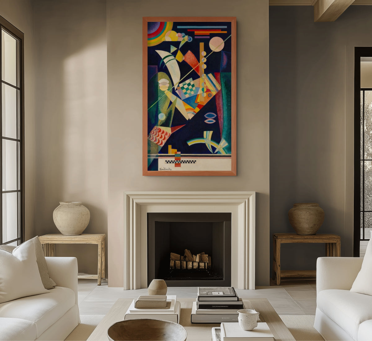 Dureza aguda - Wassily Kandinsky - Lienzo premium 430g (calidad de galeria)