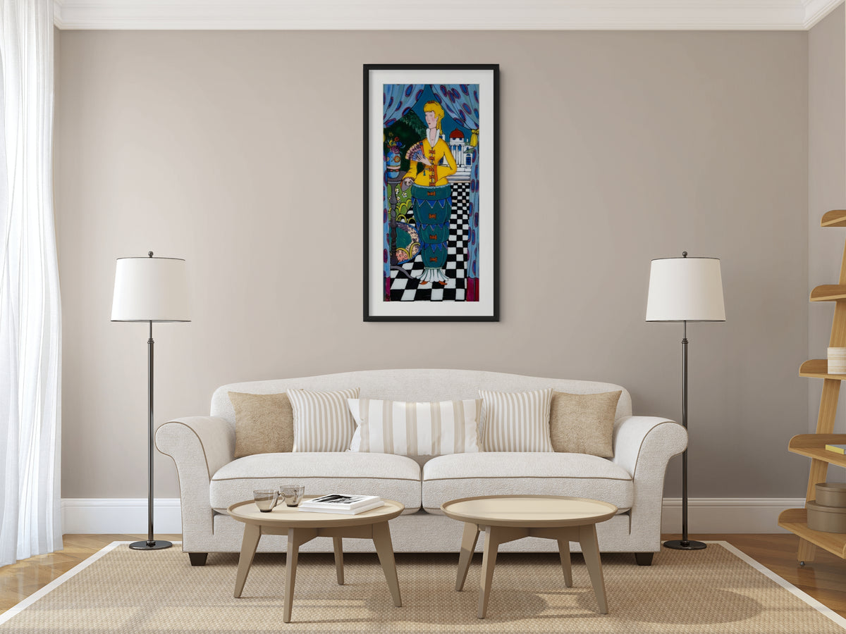 Dama con abanico - Wassily Kandinsky - Lienzo premium 430g (calidad de galeria)