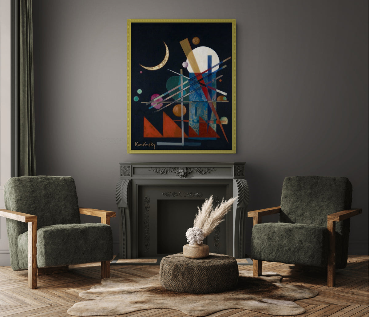 Couple on Horseback - Wassily Kandinsky - Premium 430g canvas (gallery quality)