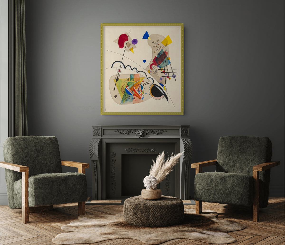 Dama con abanico - Wassily Kandinsky - Lienzo premium 430g (calidad de galeria)
