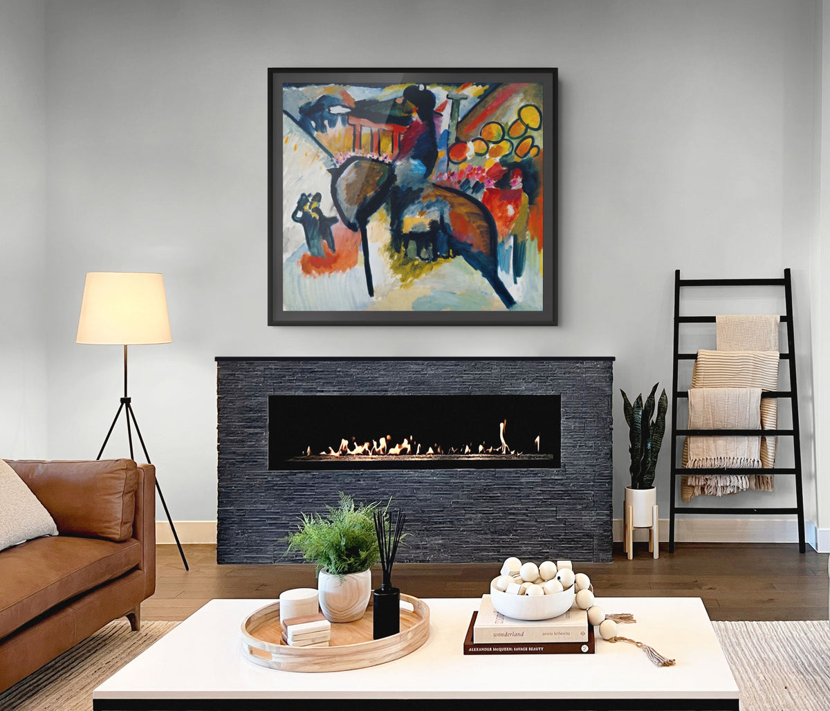 Couple on Horseback - Wassily Kandinsky - Premium 430g canvas (gallery quality)