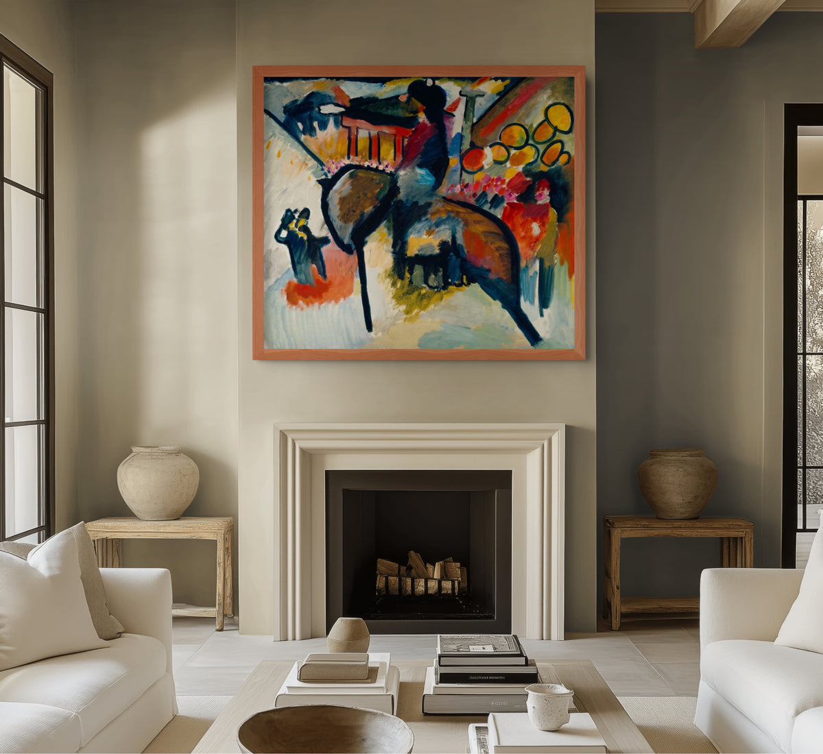 Couple on Horseback - Wassily Kandinsky - Premium 430g canvas (gallery quality)