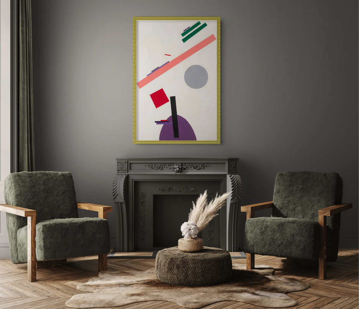 Pintura suprematista - Kazimir Malévich - Lienzo premium 430g (calidad de galeria)