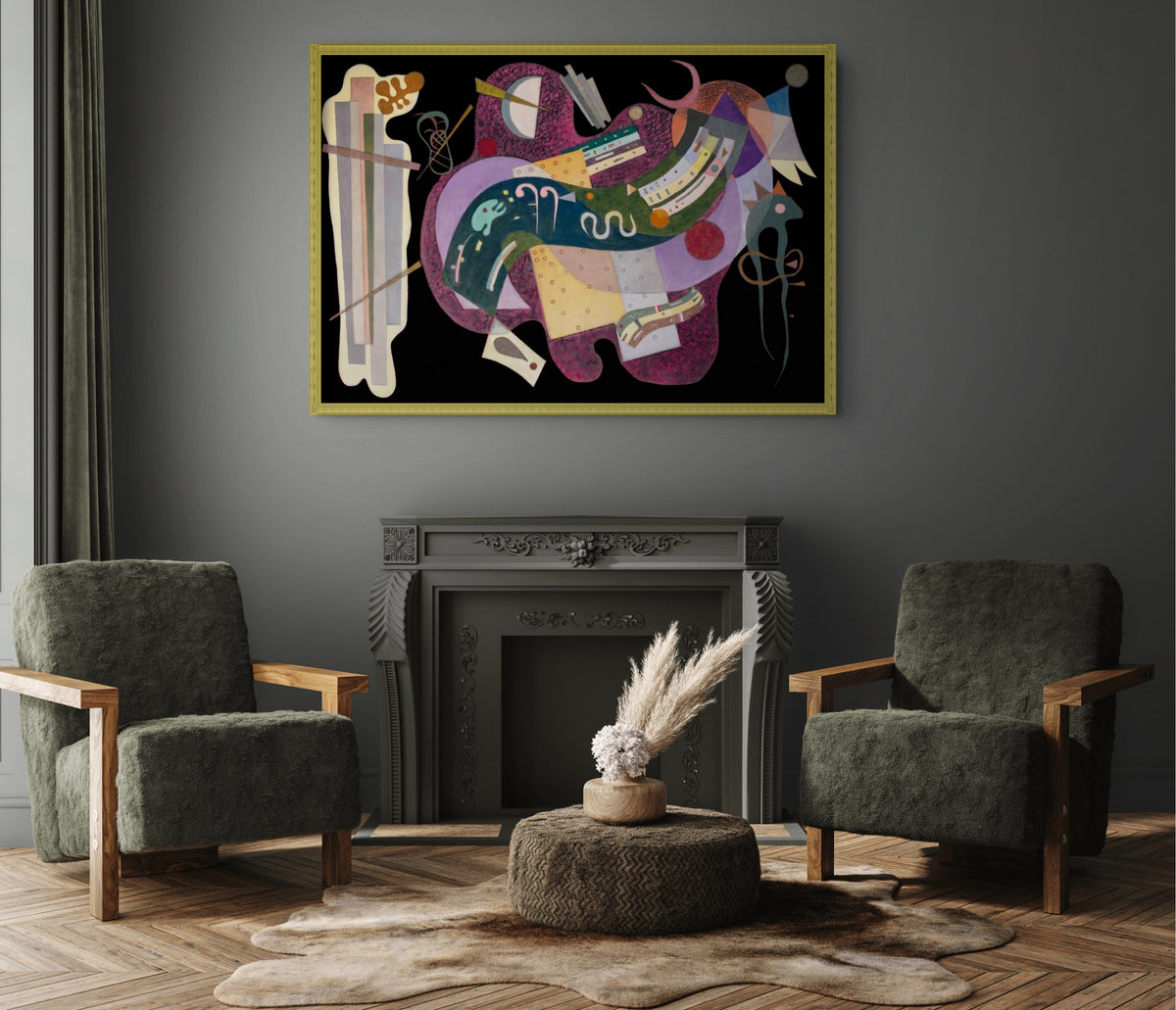 Couple à cheval - Vassily Kandinsky - Toile premium 430g (qualité galerie)