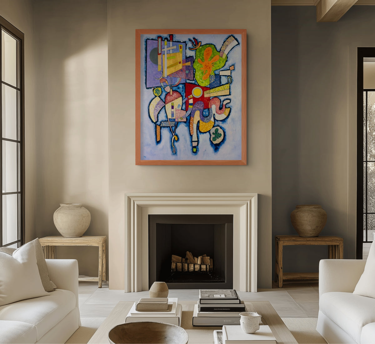 Complejidad simple - Wassily Kandinsky - Lienzo premium 430g (calidad de galeria)
