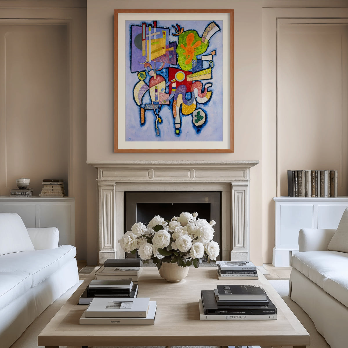 Complejidad simple - Wassily Kandinsky - Lienzo premium 430g (calidad de galeria)