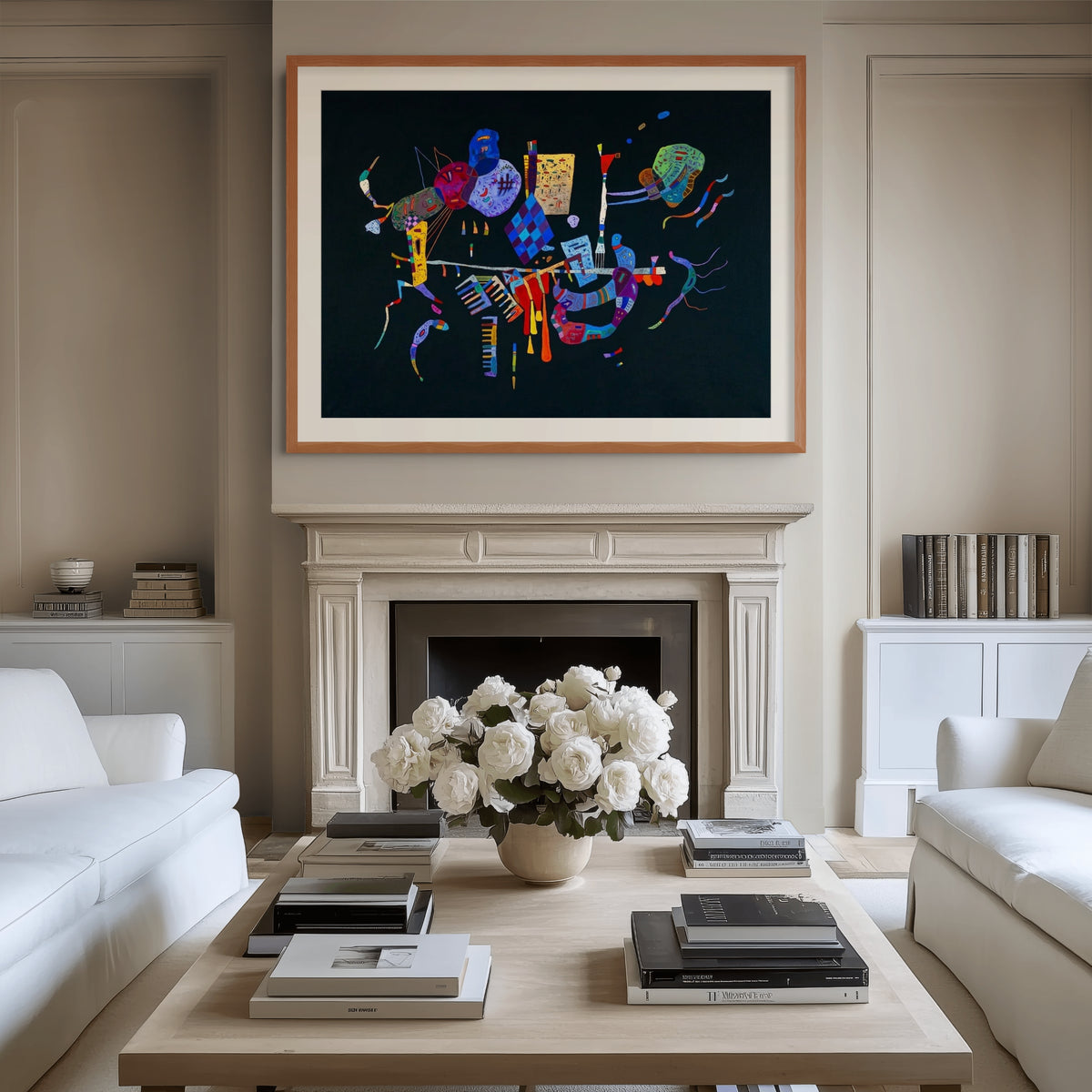 Alrededor de la línea - Wassily Kandinsky - Lienzo premium 430g (calidad de galeria)
