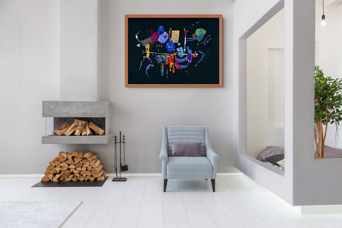 Alrededor de la línea - Wassily Kandinsky - Lienzo premium 430g (calidad de galeria)
