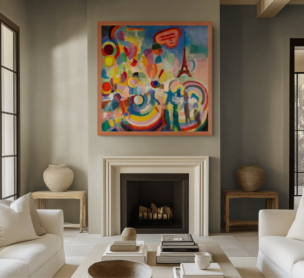 Fenêtres ouvertes simultanément - Robert Delaunay - Toile premium 430g (qualité galerie)