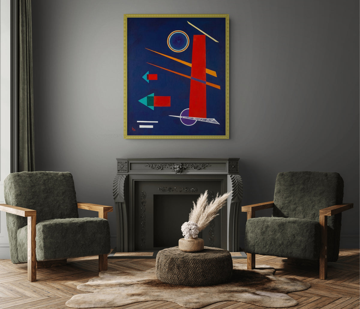 Rojo poderoso - Wassily Kandinsky - Lienzo premium 430g (calidad de galeria)