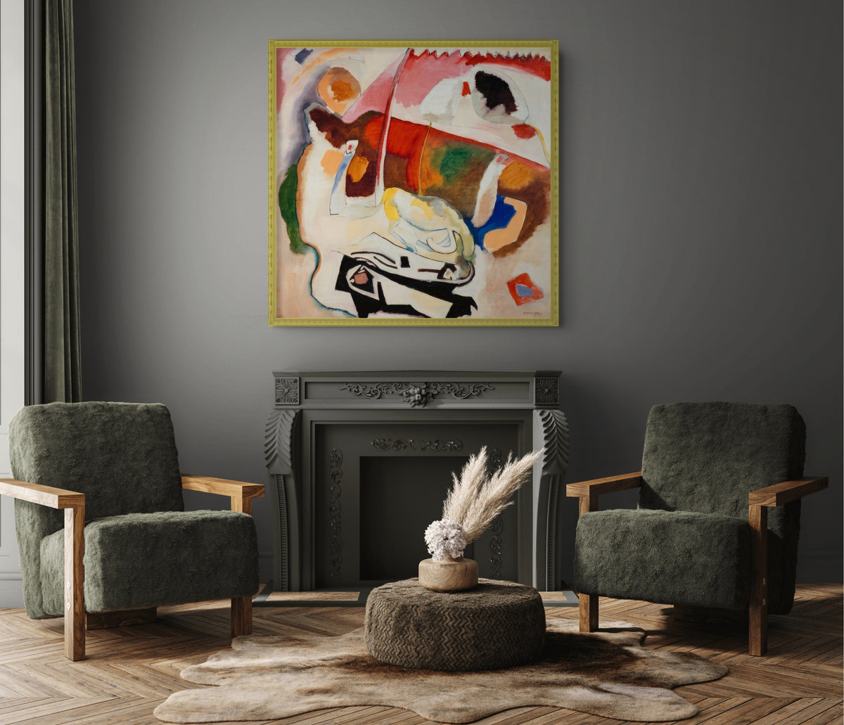 Couple on Horseback - Wassily Kandinsky - Premium 430g canvas (gallery quality)