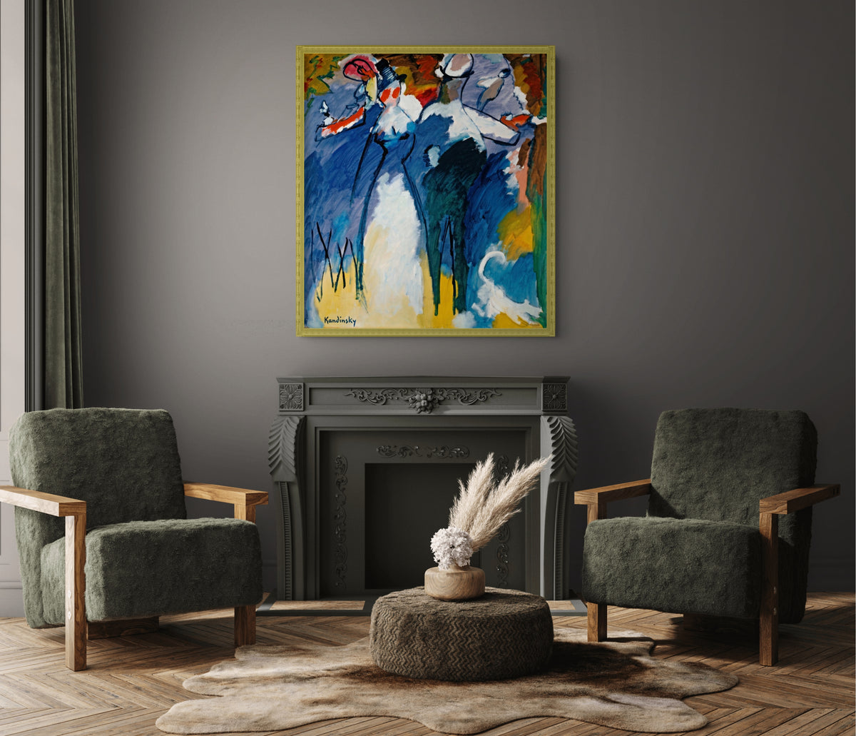 Couple à cheval - Vassily Kandinsky - Toile premium 430g (qualité galerie)