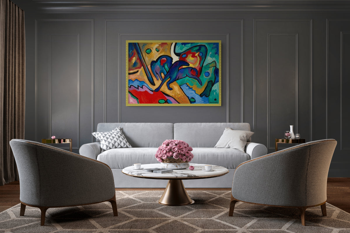 Couple à cheval - Vassily Kandinsky - Toile premium 430g (qualité galerie)