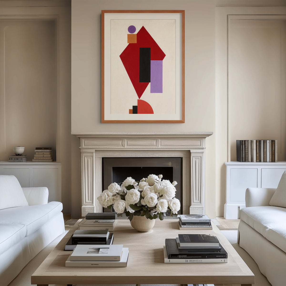 Ornamento suprematista monumental - Kazimir Malévich - Lienzo premium 430g (calidad de galeria)