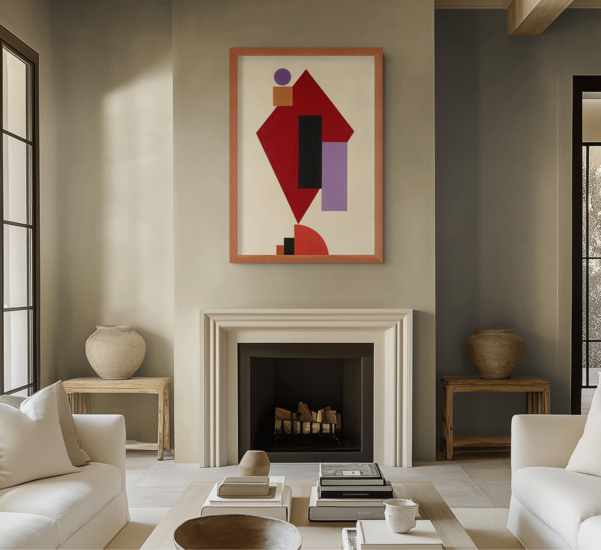 Ornamento suprematista monumental - Kazimir Malévich - Lienzo premium 430g (calidad de galeria)