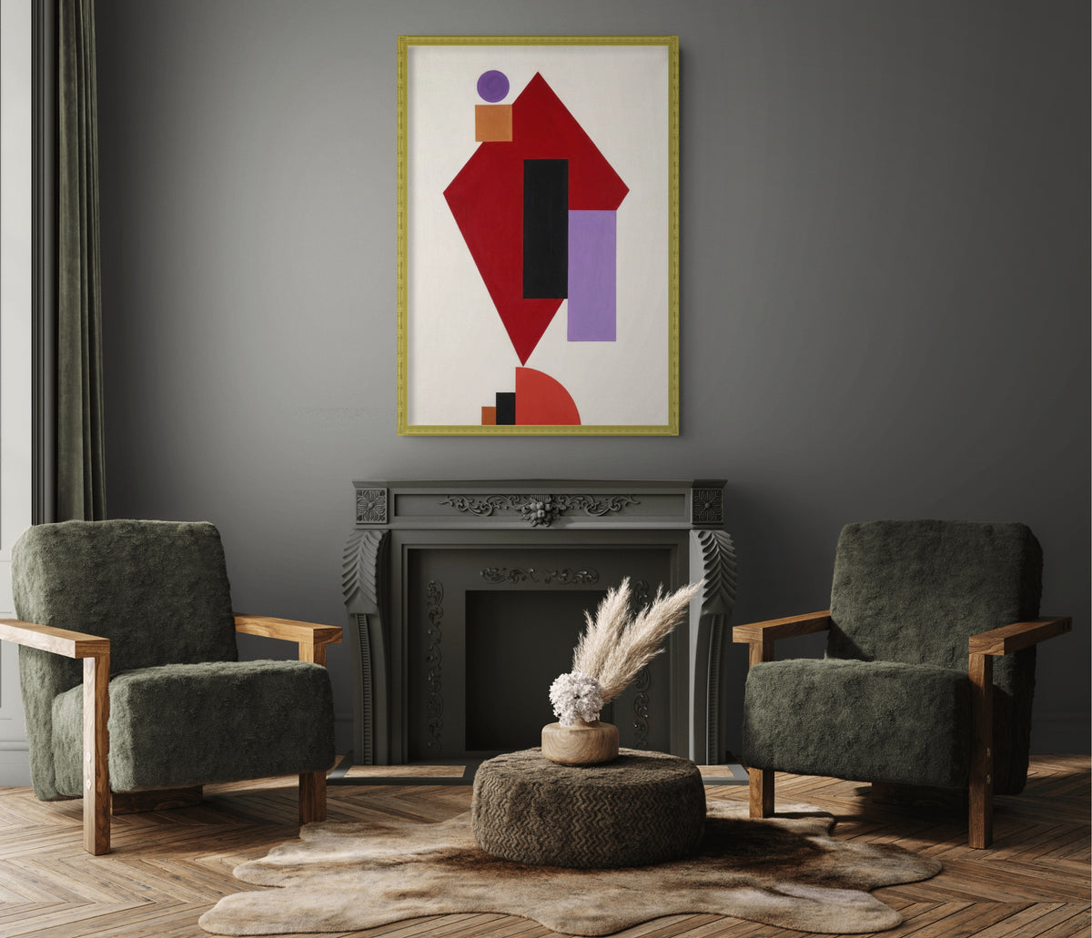 Ornamento suprematista monumental - Kazimir Malévich - Lienzo premium 430g (calidad de galeria)