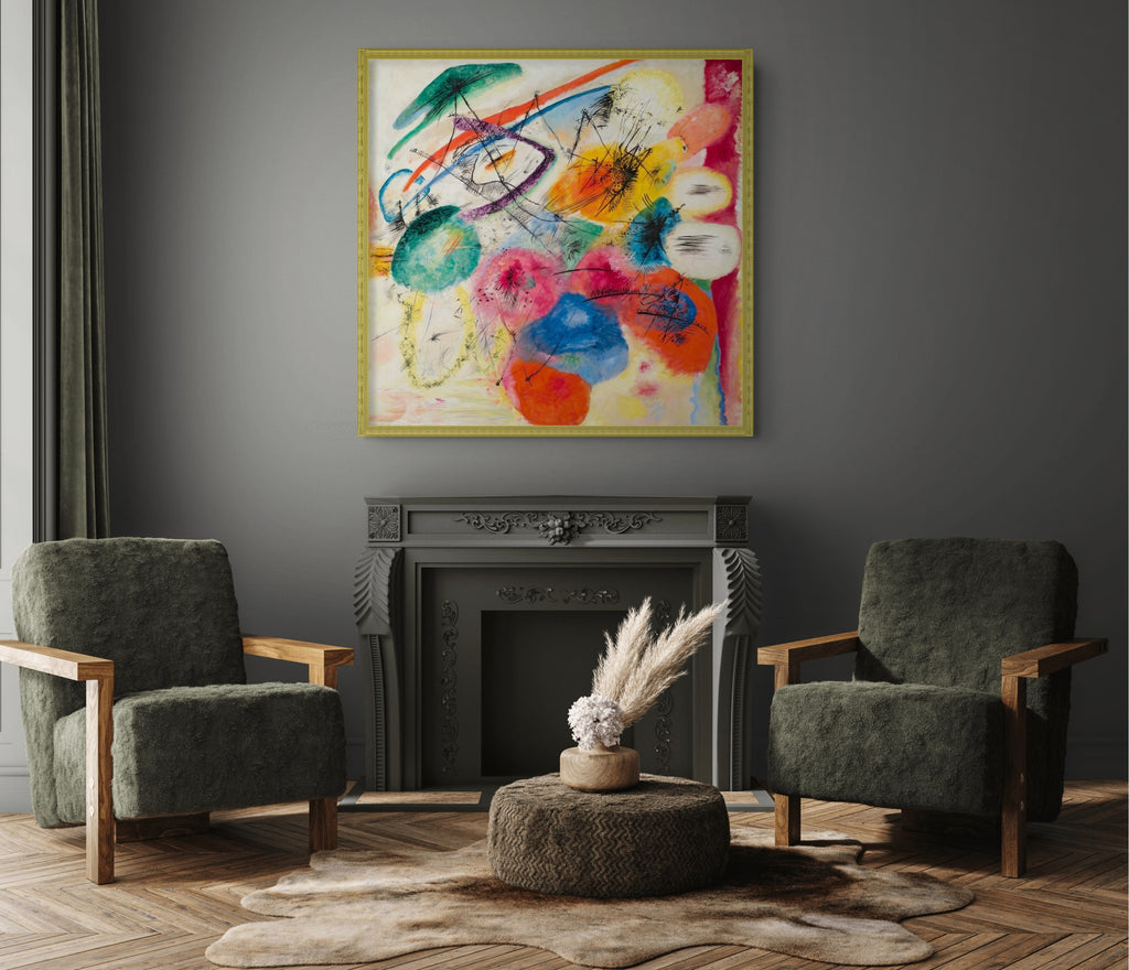 Líneas negras - Wassily Kandinsky - Lienzo premium 430g (calidad de galeria)