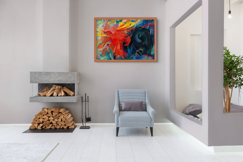 Formas de lucha - Franz Marc - Lienzo premium 430g (calidad de galeria)