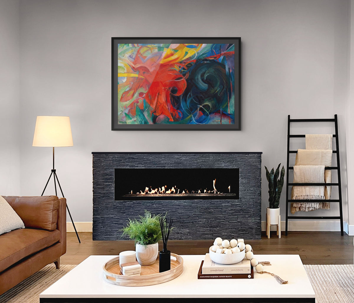Formas de lucha - Franz Marc - Lienzo premium 430g (calidad de galeria)