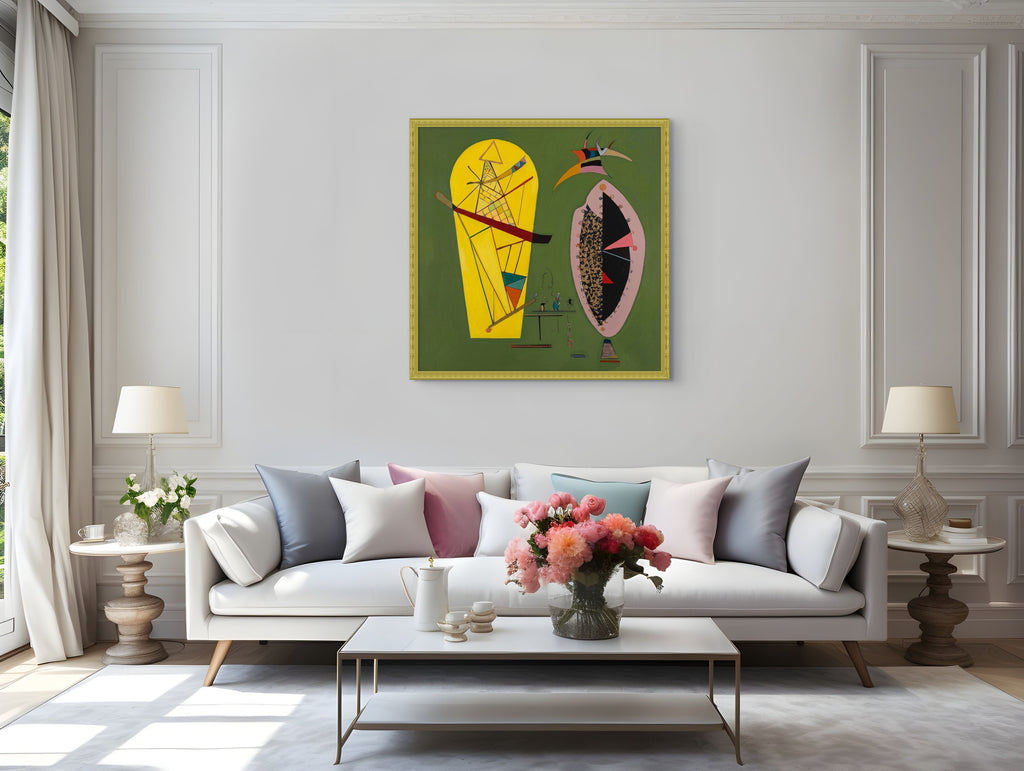 Tres entre dos - Wassily Kandinsky - Lienzo premium 430g (calidad de galeria)