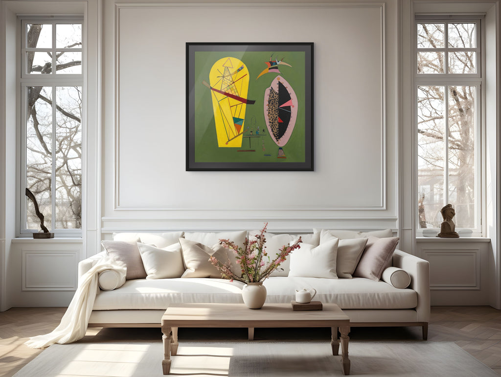 Tres entre dos - Wassily Kandinsky - Lienzo premium 430g (calidad de galeria)