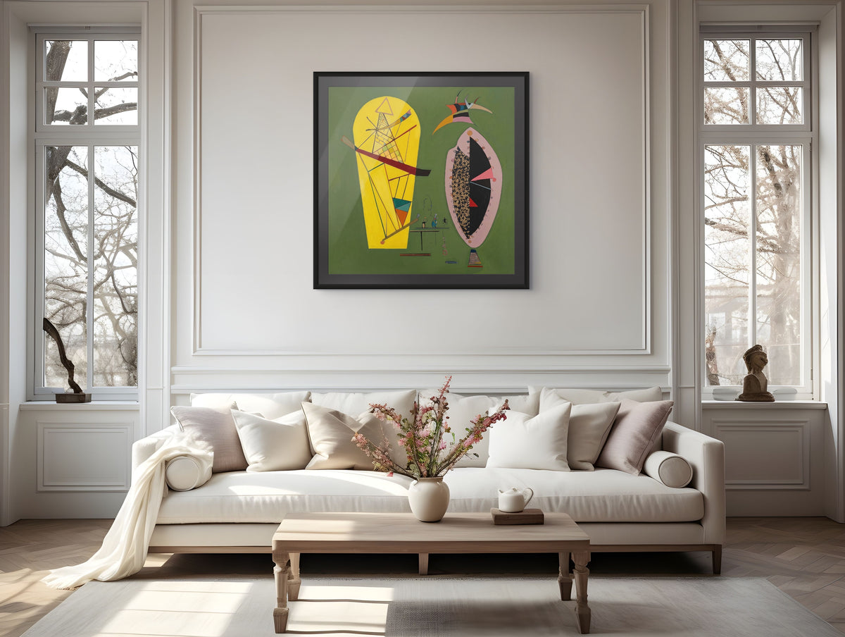 Tres entre dos - Wassily Kandinsky - Lienzo premium 430g (calidad de galeria)