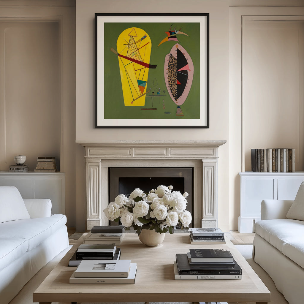 Tres entre dos - Wassily Kandinsky - Lienzo premium 430g (calidad de galeria)