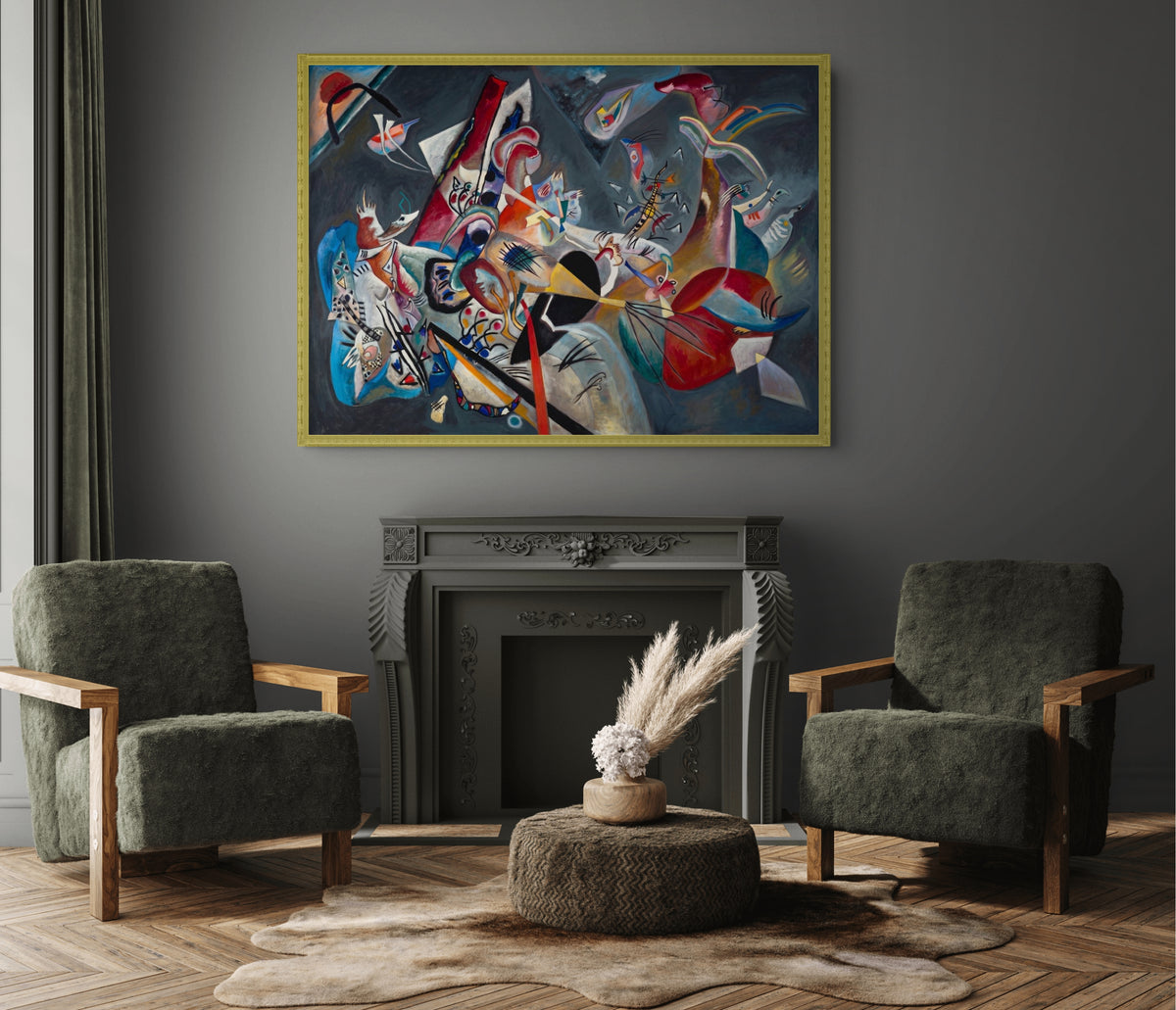 Couple on Horseback - Wassily Kandinsky - Premium 430g canvas (gallery quality)