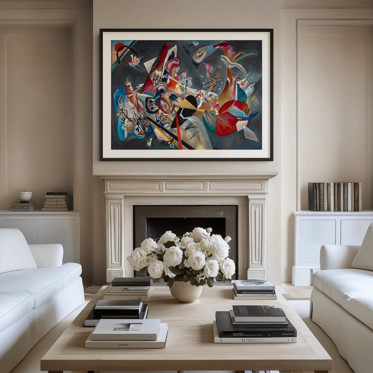 Couple on Horseback - Wassily Kandinsky - Premium 430g canvas (gallery quality)