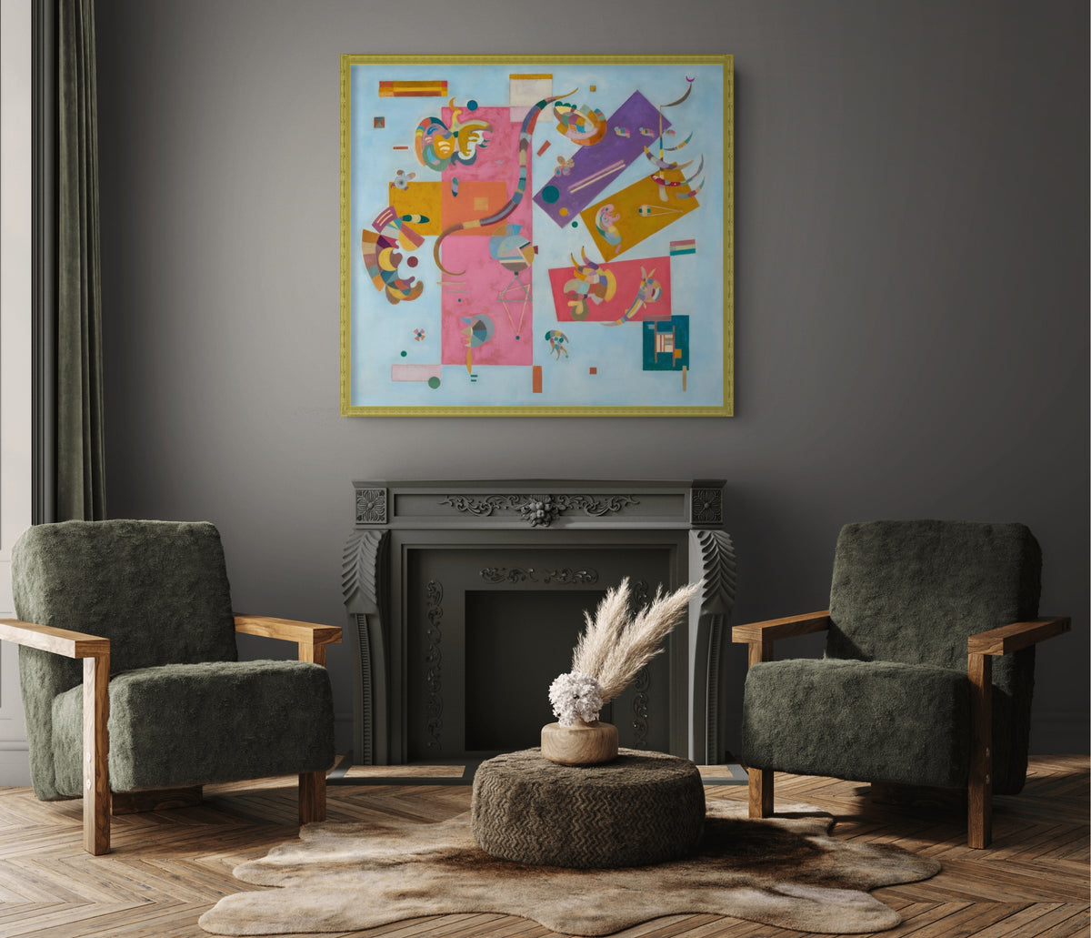Mundo azul - Wassily Kandinsky - Lienzo premium 430g (calidad de galeria)