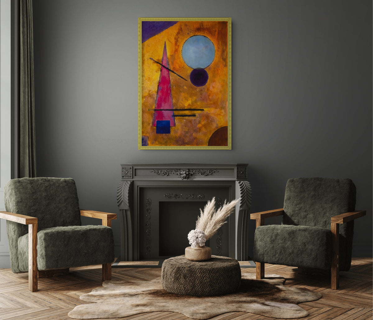 Couple on Horseback - Wassily Kandinsky - Premium 430g canvas (gallery quality)