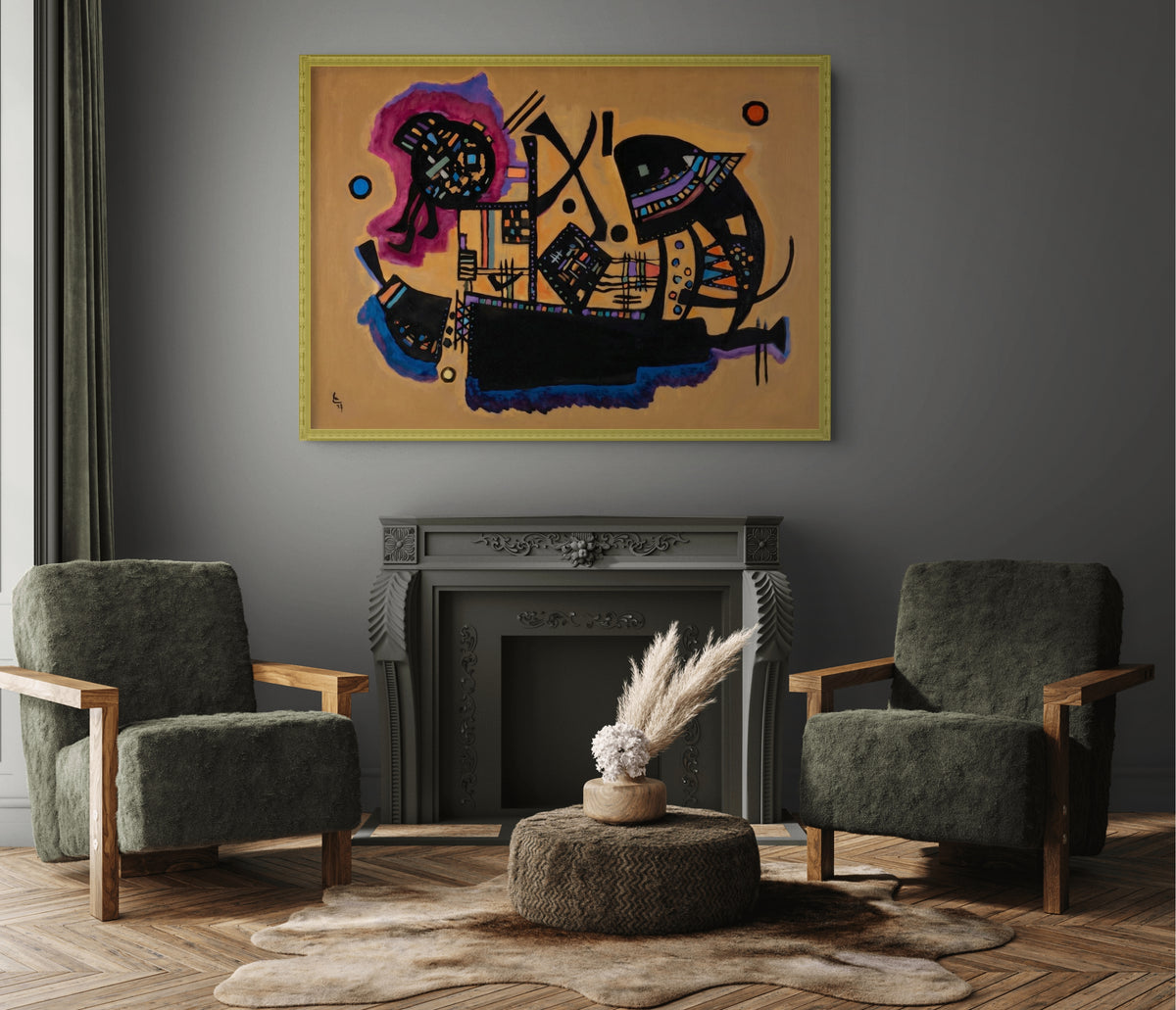 Couple on Horseback - Wassily Kandinsky - Premium 430g canvas (gallery quality)