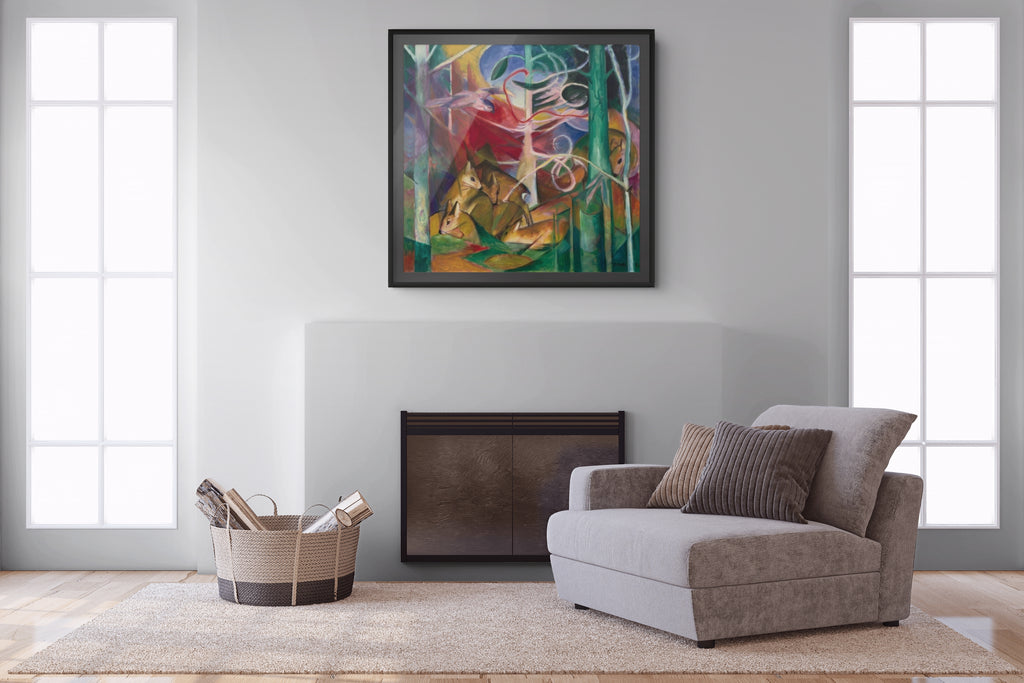 Deer in the Forest II - Franz Marc - Premium Canvas 430g (gallery quality)