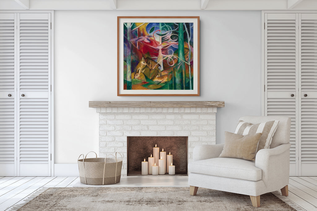 Deer in the Forest II - Franz Marc - Premium Canvas 430g (gallery quality)