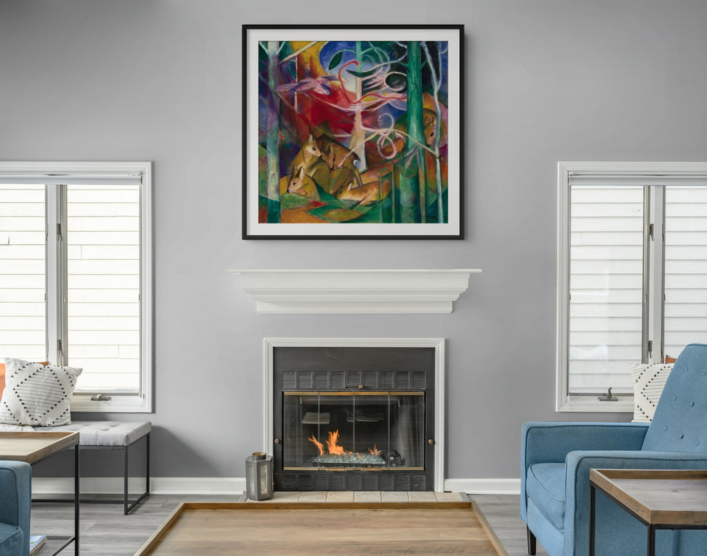 Deer in the Forest II - Franz Marc - Premium Canvas 430g (gallery quality)