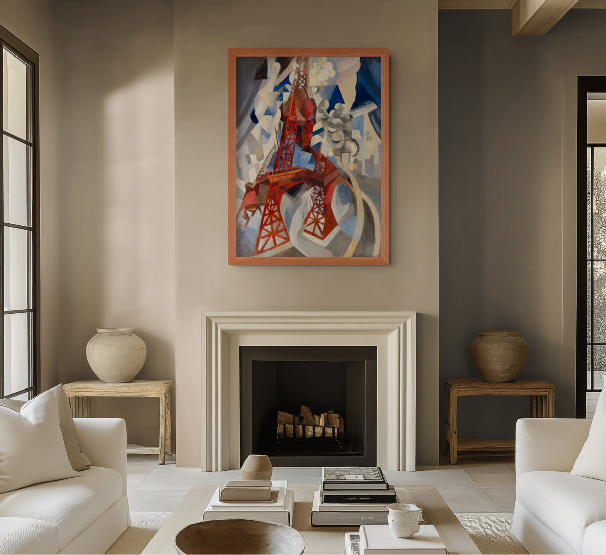 Fenêtres ouvertes simultanément - Robert Delaunay - Toile premium 430g (qualité galerie)