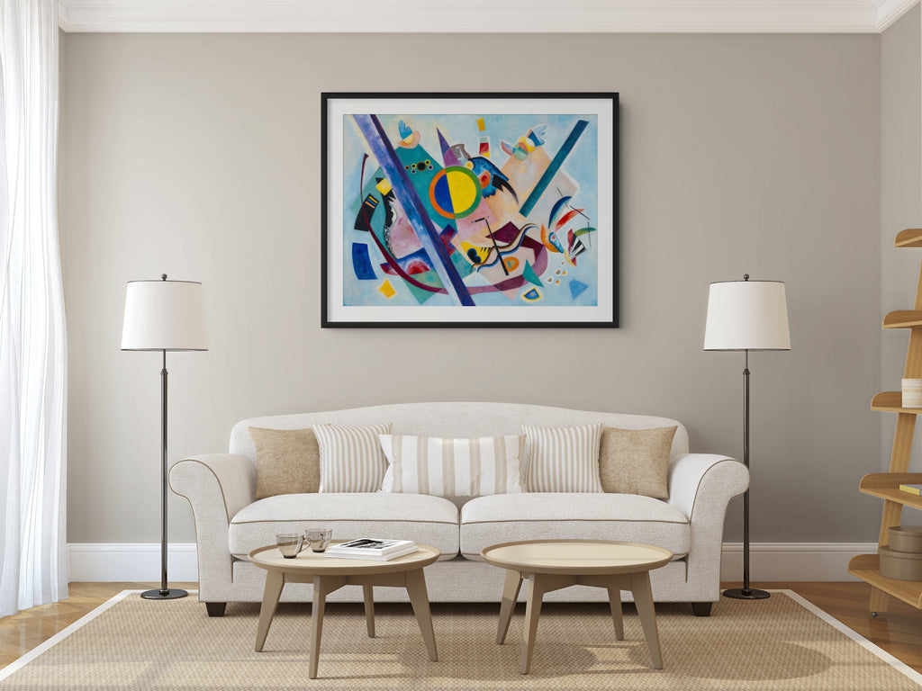 Con círculo multicolor - Wassily Kandinsky - Lienzo premium 430g (calidad de galeria)