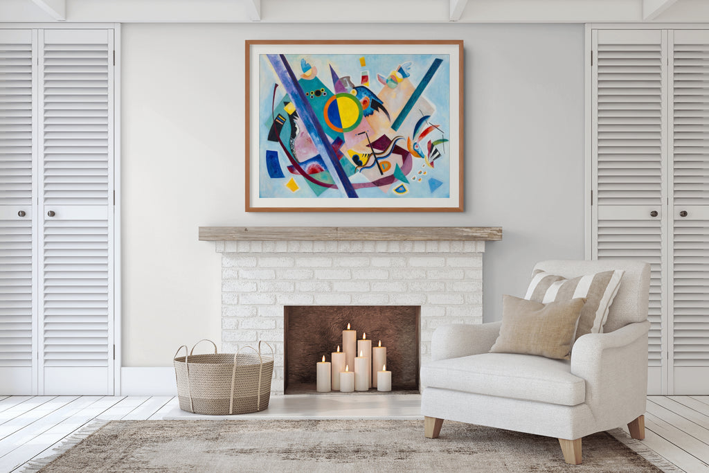 Con círculo multicolor - Wassily Kandinsky - Lienzo premium 430g (calidad de galeria)