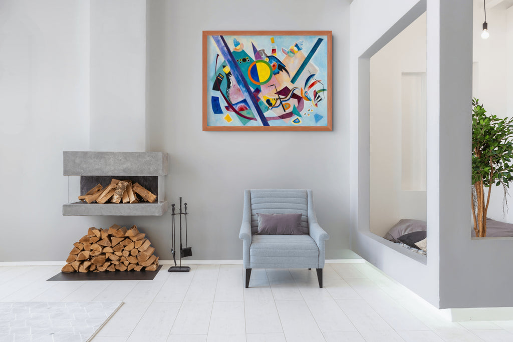 Con círculo multicolor - Wassily Kandinsky - Lienzo premium 430g (calidad de galeria)