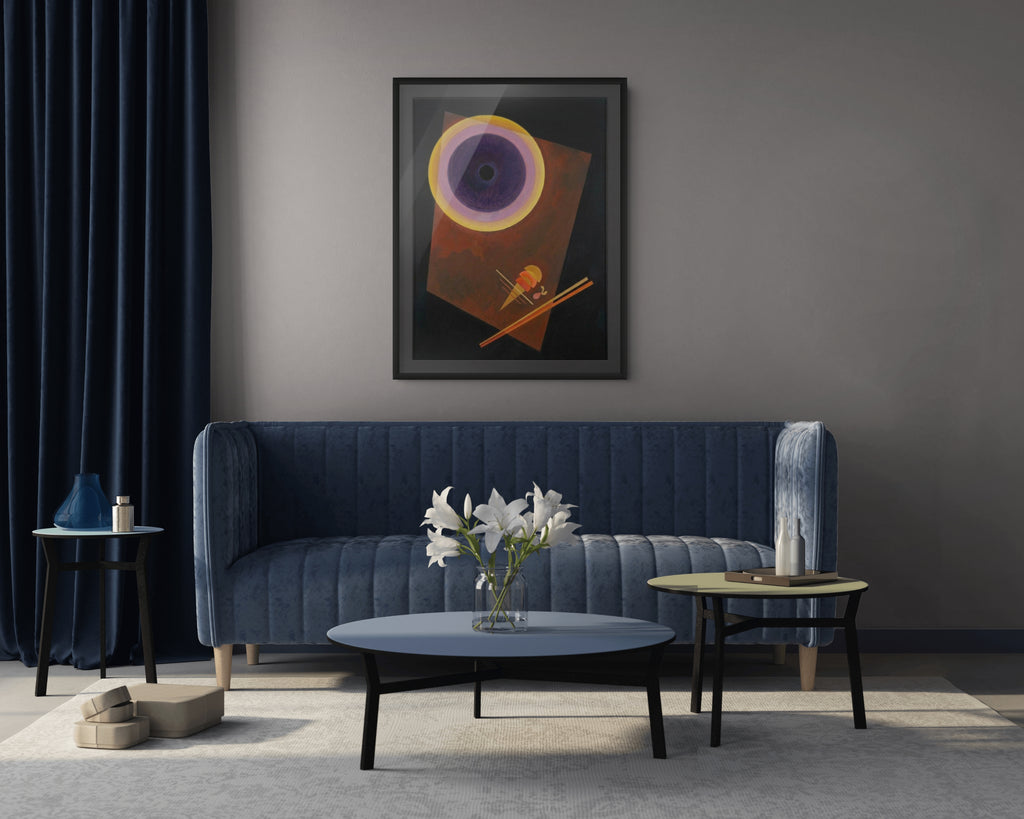 Círculo (con castaño) - Wassily Kandinsky - Lienzo premium 430g (calidad de galeria)