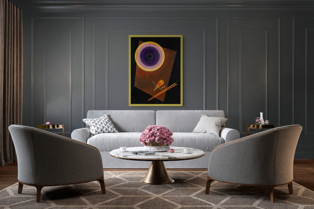 Círculo (con castaño) - Wassily Kandinsky - Lienzo premium 430g (calidad de galeria)