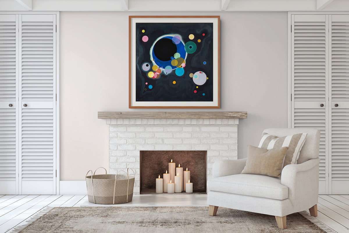 Varios círculos - Wassily Kandinsky - Lienzo premium 430g (calidad de galeria)