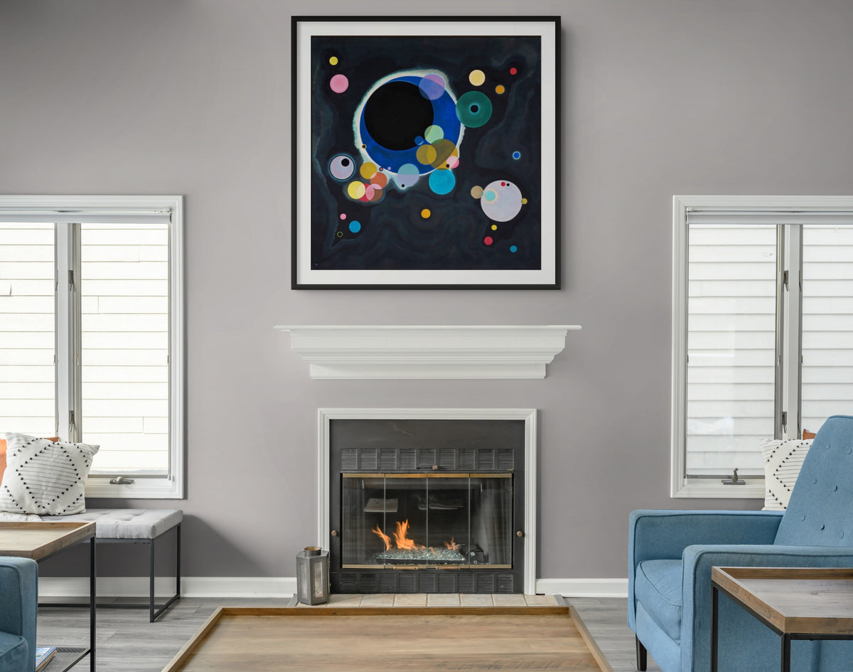 Varios círculos - Wassily Kandinsky - Lienzo premium 430g (calidad de galeria)