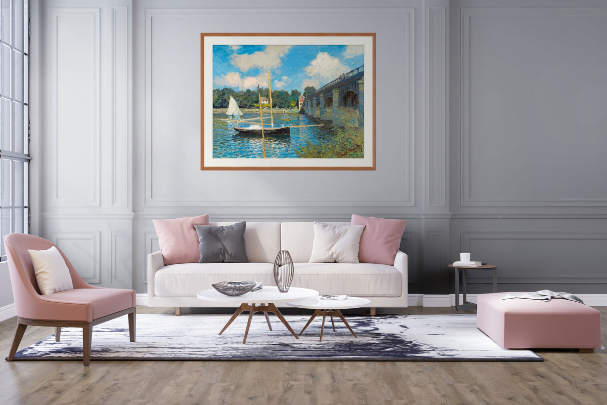 El puente de Argenteuil II - Claude Monet - Lienzo premium 430g (calidad de galeria)