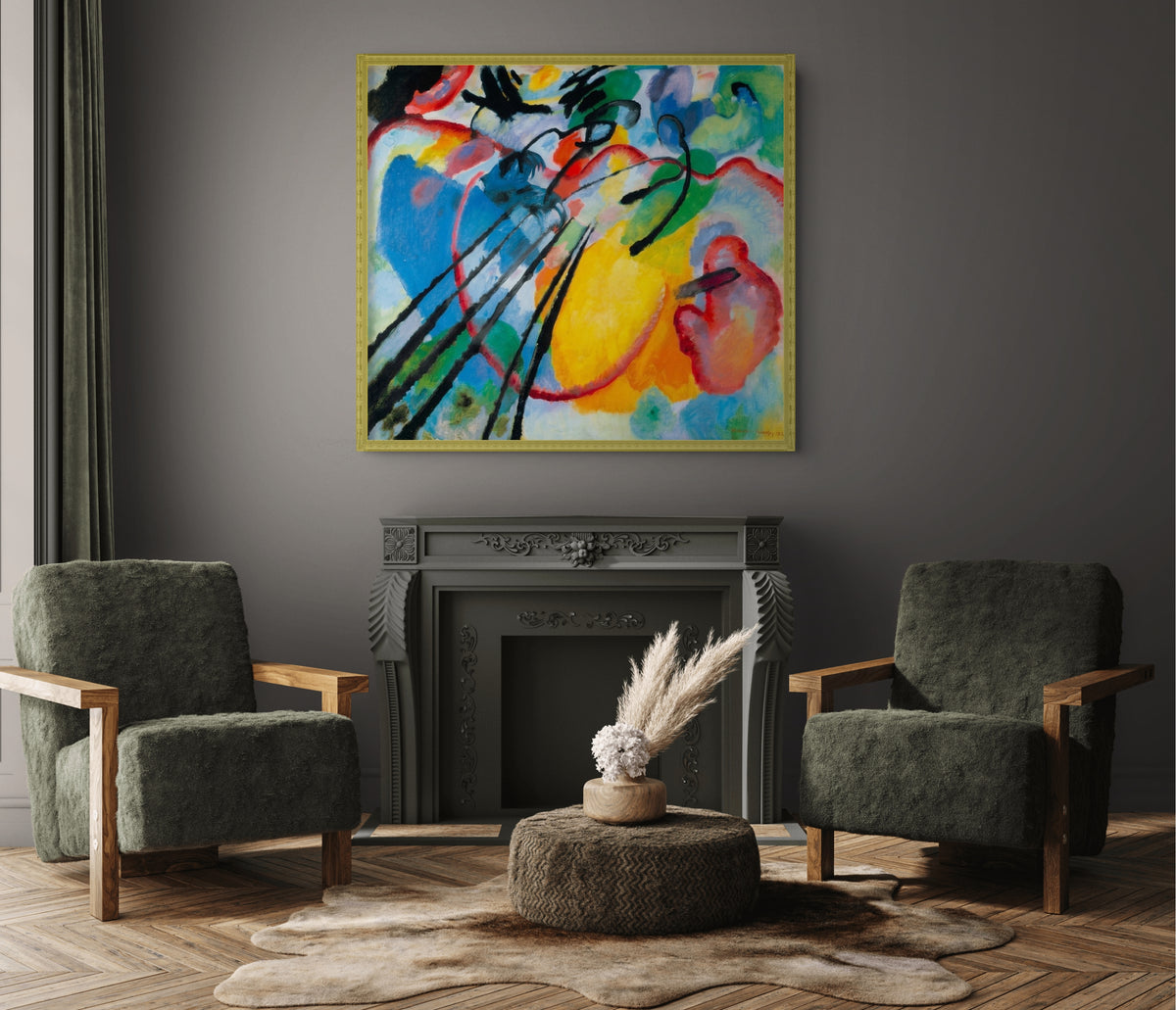 Couple on Horseback - Wassily Kandinsky - Premium 430g canvas (gallery quality)