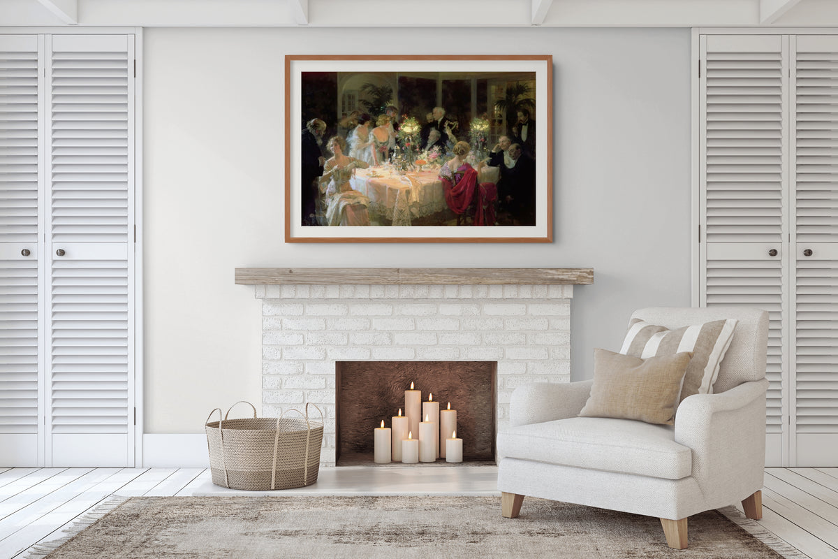 The End of Dinner - Jules-Alexandre Grun - Premium Canvas 430g (gallery quality)