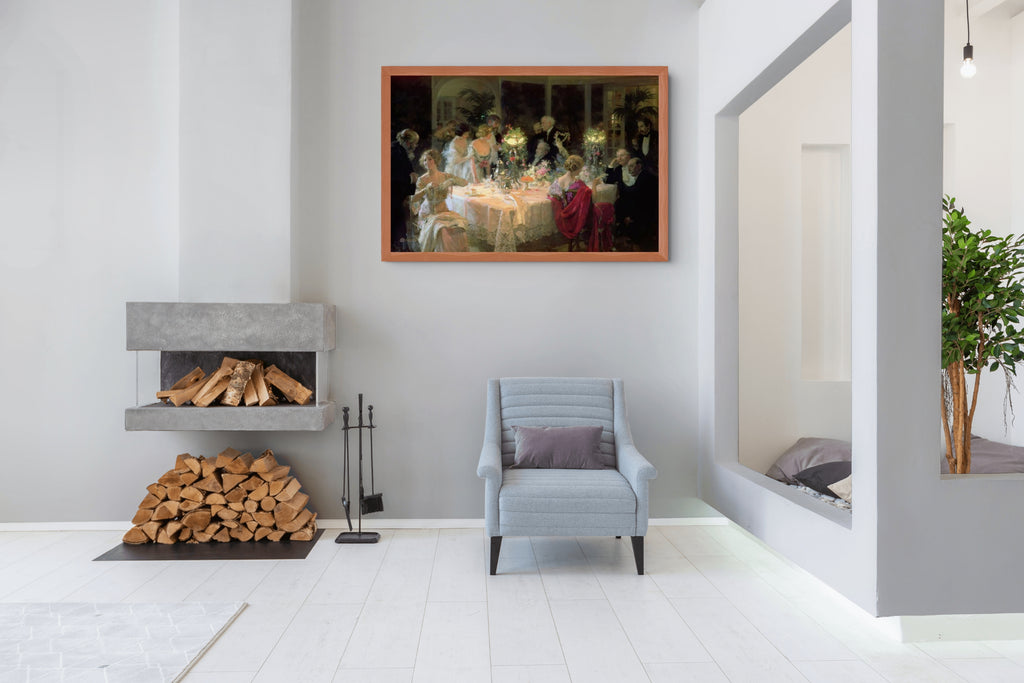 The End of Dinner - Jules-Alexandre Grun - Premium Canvas 430g (gallery quality)