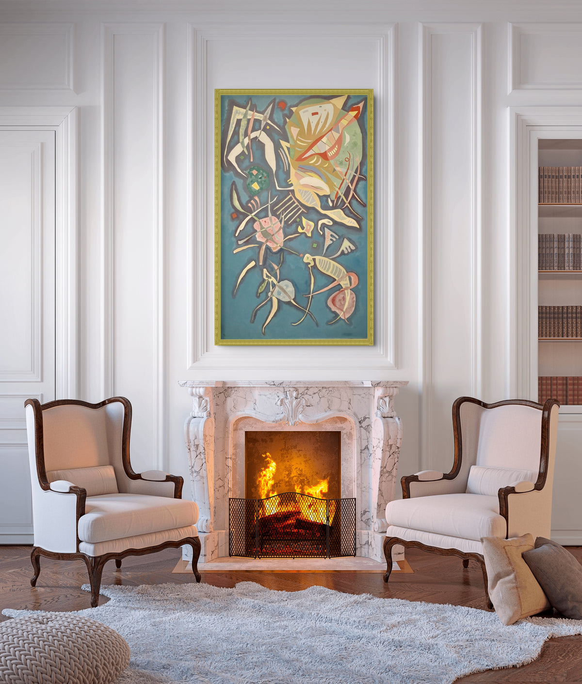Agrupacion - Wassily Kandinsky - Lienzo premium 430g (calidad de galeria)